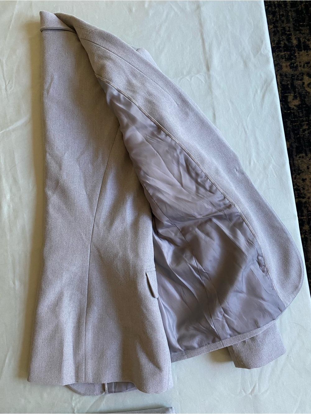 Calvin Klein Women's Gray Single-Button Blazer + Wide Leg Pant Set - Picture 8 of 8